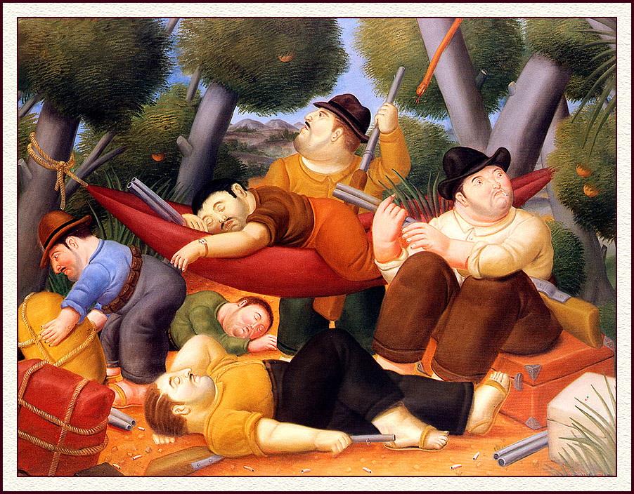 Guérilleros Fernando Botero Peintures à l'huile